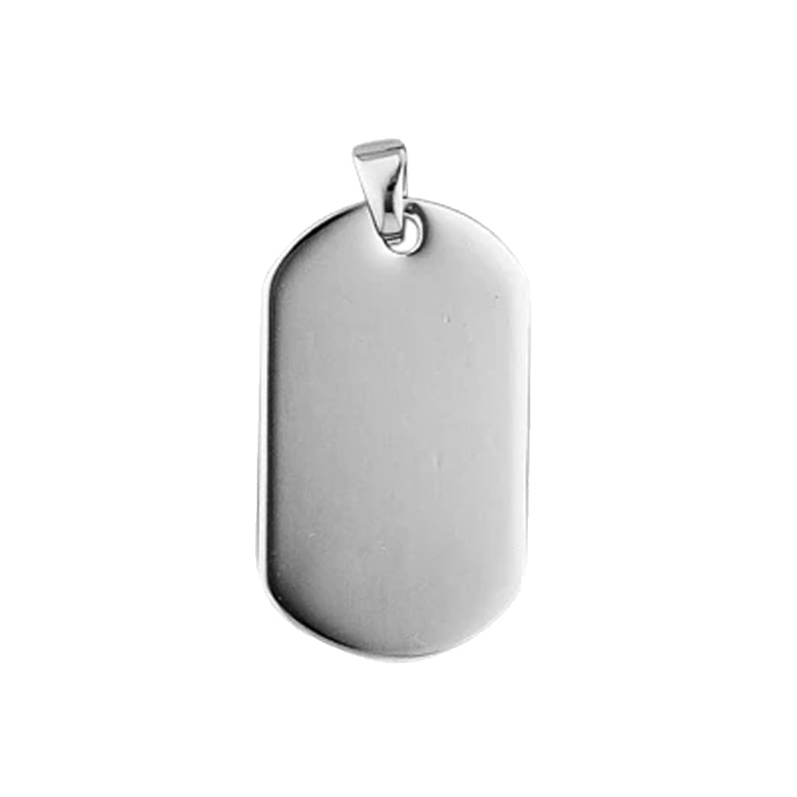 Men Stainless Steel Small Dog Tag & 70cm Necklace By ILLARIY