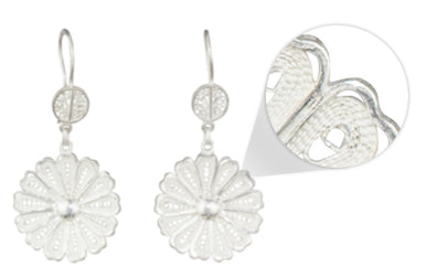 Margaret 950 Silver Filigree Earrings By ILLARIY