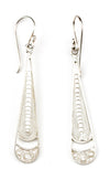 Drop 925 Silver Filigree Earrings By ILLARIY