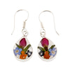 Garden Flowers 925 Silver Drop Earrings By ILLARIY