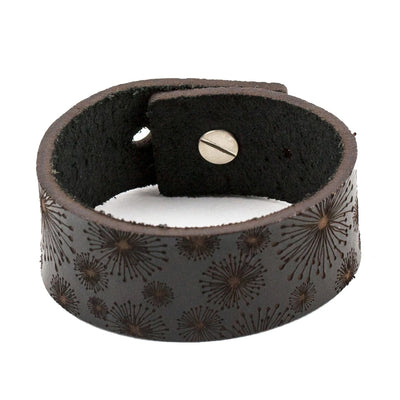 Men Chocolate Leather Bracelet By ILLARIY