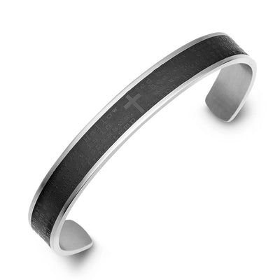 Mens Stainless Steel Prayer Cuff By ILLARIY