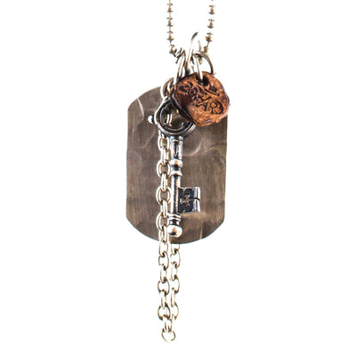 Men Stainless Steel Key Bohemian Necklace By ILLARIY