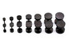 Stainless Steel Black Round Screw Studs By ILLARIY