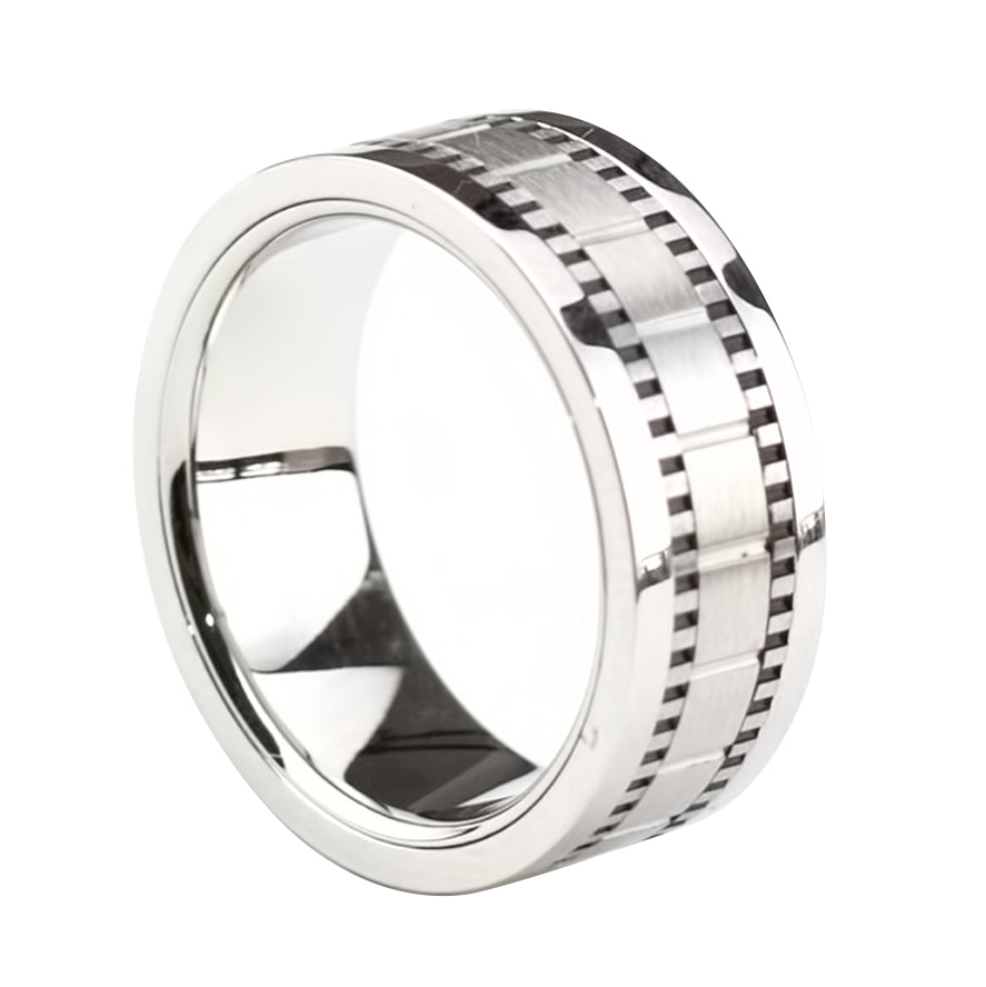 Men Stainless Steel Film Ring By ILLARIY