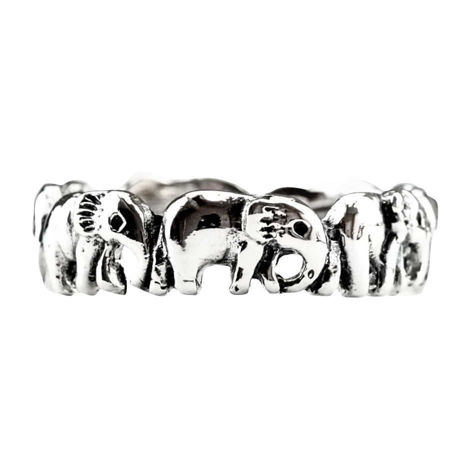 Women Elephant 925 Silver Ring By ILLARIY