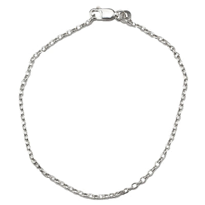 Women 925 Silver Round Long Oval Bracelet By ILLARIY