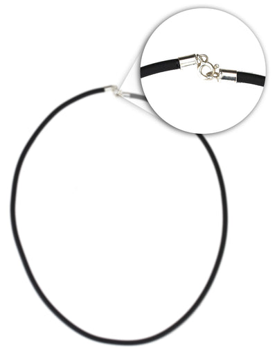 Black Neoprene Necklace 3mm By ILLARIY