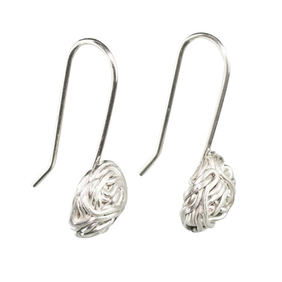 Tangly 925 Silver Matt Half Earrings By ILLARIY