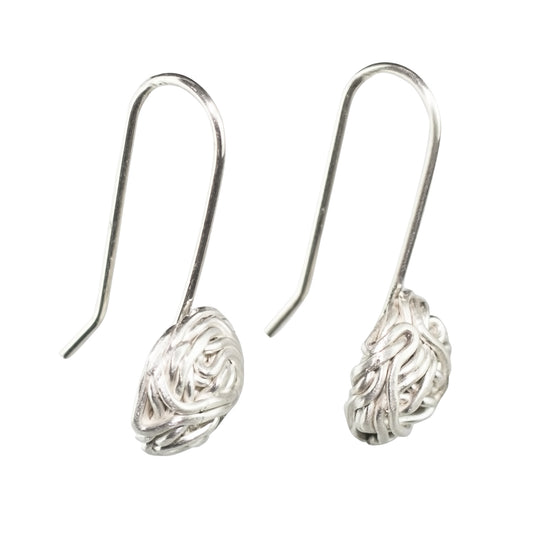 Tangly 925 Silver Matt Half Earrings By ILLARIY