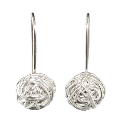 Tangly 925 Silver Matt Half Earrings By ILLARIY