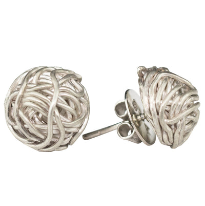 Tangly 925 Silver Matt Studs By ILLARIY