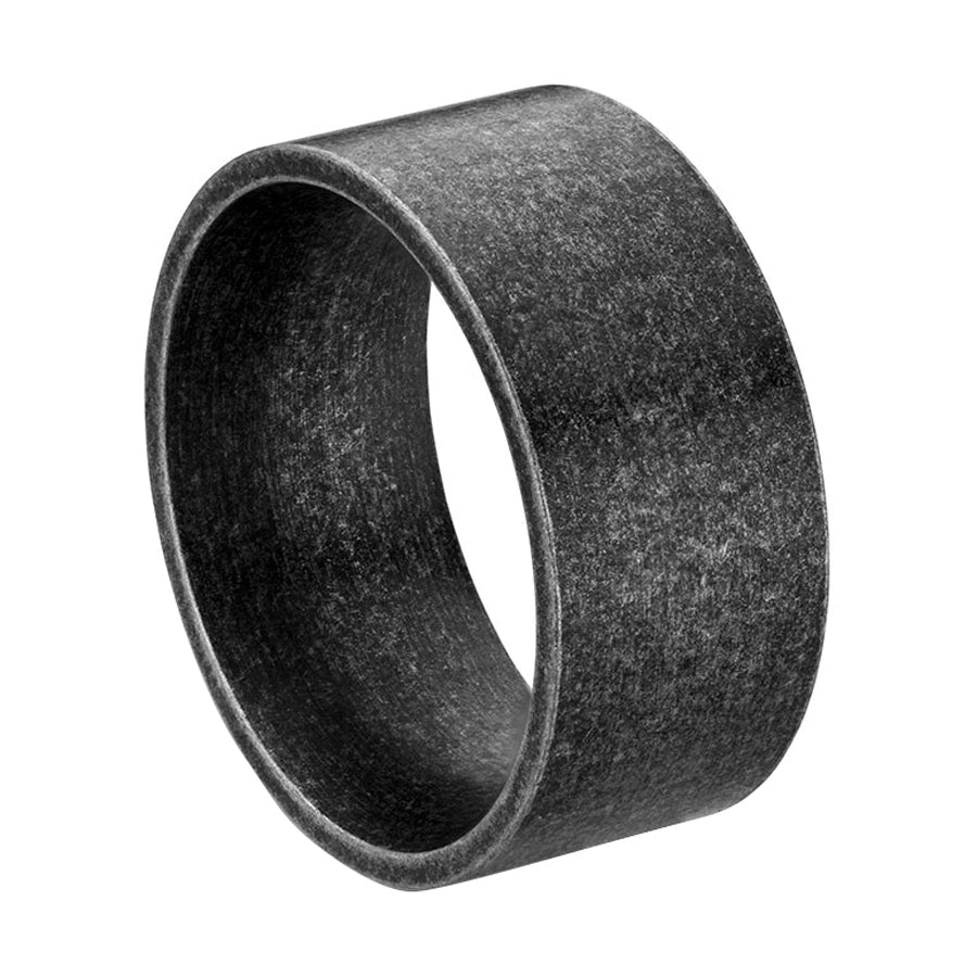 Men Stainless Steel Wide Brushed Ring By ILLARIY