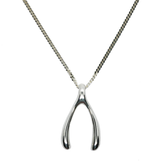 Women 925 Silver Wishbone Necklace By ILLARIY